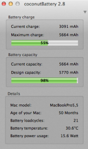 batteria macbook pro